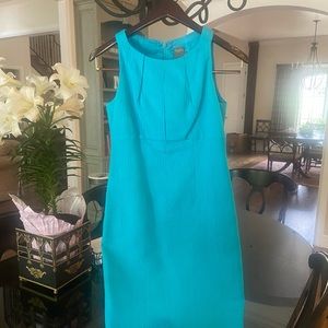 Classic Taylor sleeveless turquoise shift